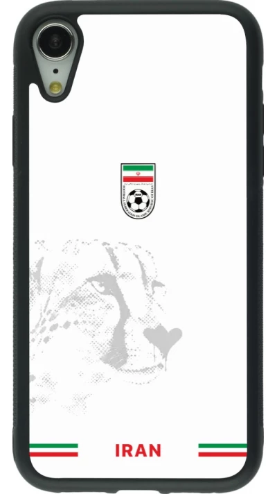 iPhone XR Case Hülle - Silikon schwarz Iran 2026 personalisierbares Fussballtrikot