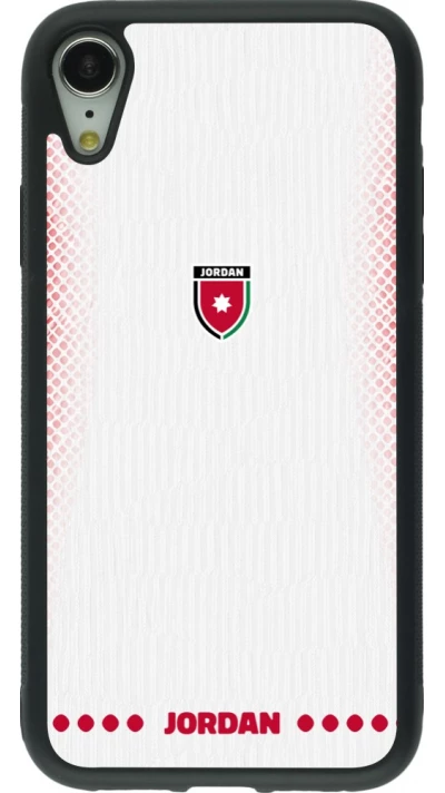 iPhone XR Case Hülle - Silikon schwarz Jordanien 2026 personalisierbares Fussballtrikot