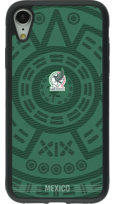 iPhone XR Case Hülle - Silikon schwarz Mexiko 2026 personalisierbares Fussballtrikot