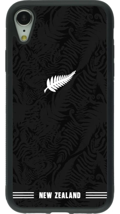 iPhone XR Case Hülle - Silikon schwarz Neuseeland 2026 personalisierbares Fussballtrikot