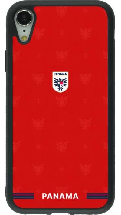 iPhone XR Case Hülle - Silikon schwarz Panama 2026 personalisierbares Fussballtrikot