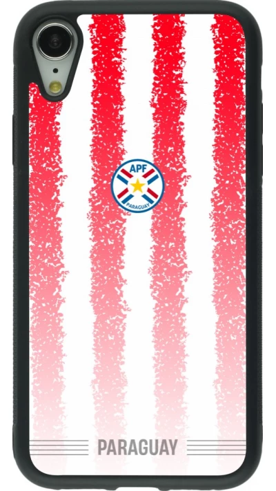 iPhone XR Case Hülle - Silikon schwarz Paraguay 2026 personalisierbares Fussballtrikot