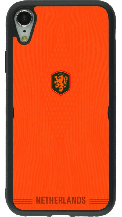 iPhone XR Case Hülle - Silikon schwarz Niederlande 2026 personalisierbares Fussballtrikot