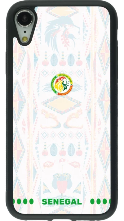 iPhone XR Case Hülle - Silikon schwarz Senegal 2026 personalisierbares Fussballtrikot
