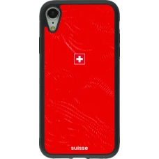 iPhone XR Case Hülle - Silikon schwarz Schweiz 2026 personalisierbares Fussballtrikot