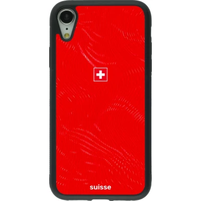 iPhone XR Case Hülle - Silikon schwarz Schweiz 2026 personalisierbares Fussballtrikot