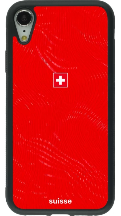 iPhone XR Case Hülle - Silikon schwarz Schweiz 2026 personalisierbares Fussballtrikot