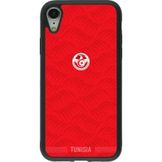 iPhone XR Case Hülle - Silikon schwarz Tunesien 2026 personalisierbares Fussballtrikot