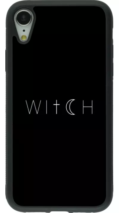 iPhone XR Case Hülle - Silikon schwarz Halloween 22 witch word