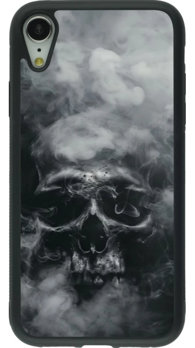 iPhone XR Case Hülle - Silikon schwarz Halloween 2024 smoky skull