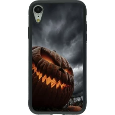 Coque iPhone XR - Silicone rigide noir Halloween 2026 The Wicked Pumpkin
