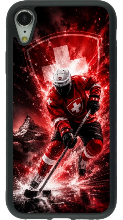 iPhone XR Case Hülle - Silikon schwarz Hockey World Championship Player