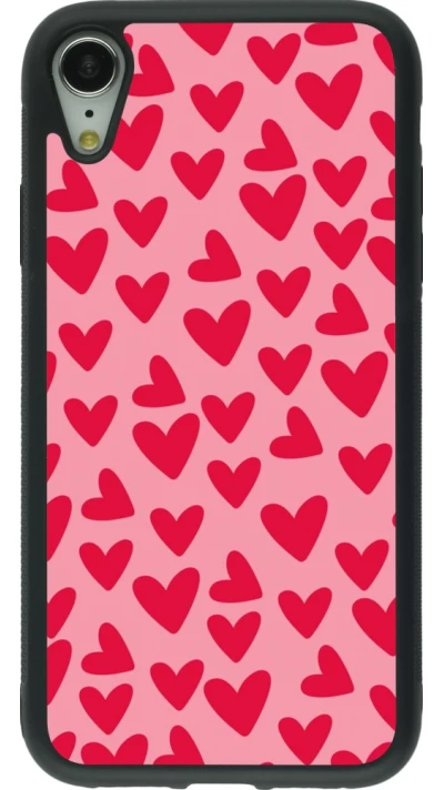 iPhone XR Case Hülle - Silikon schwarz Mom 2024 kleine Herzen