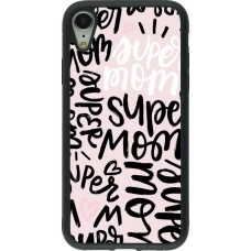 iPhone XR Case Hülle - Silikon schwarz Mom 2024 Super mom