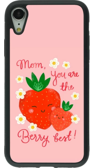 iPhone XR Case Hülle - Silikon schwarz Mom 2026 Berry best