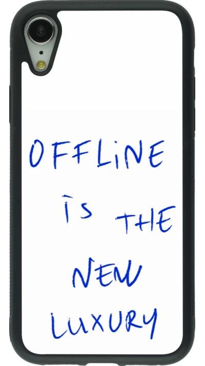 iPhone XR Case Hülle - Silikon schwarz Offline is the new luxury