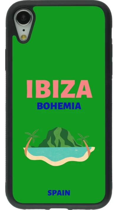 Coque iPhone XR - Silicone rigide noir Pop Summer Destination Ibiza