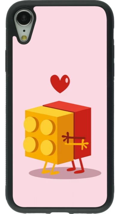 Coque iPhone XR - Silicone rigide noir Saint Valentines Day 26 Puzzle