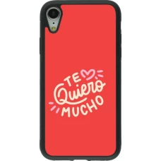 iPhone XR Case Hülle - Silikon schwarz Saint Valentines Day 26 Te quiero mucho