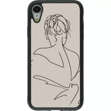 Coque iPhone XR - Silicone rigide noir Salnikova 05