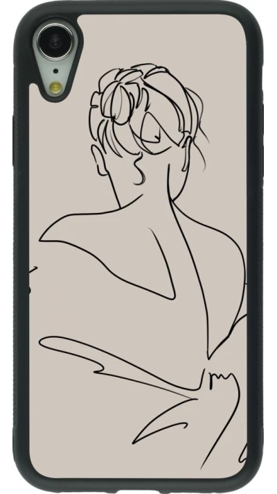 Coque iPhone XR - Silicone rigide noir Salnikova 05