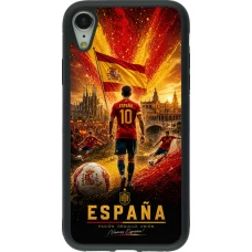 iPhone XR Case Hülle - Silikon schwarz Fussball Espanien splash 2026