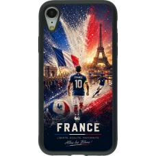 iPhone XR Case Hülle - Silikon schwarz Fussball Frankreich splash 2026