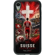 iPhone XR Case Hülle - Silikon schwarz Fussball Suisse splash 2026