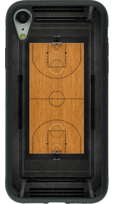Coque iPhone XR - Silicone rigide noir Sports 2026 Basketball