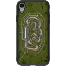 Coque iPhone XR - Silicone rigide noir Sports 2026 Circuit