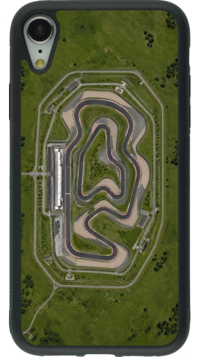 Coque iPhone XR - Silicone rigide noir Sports 2026 Circuit