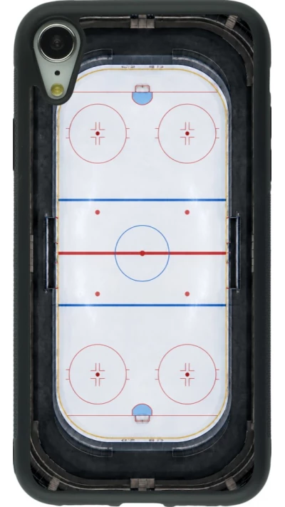 Coque iPhone XR - Silicone rigide noir Sports 2026 Hockey