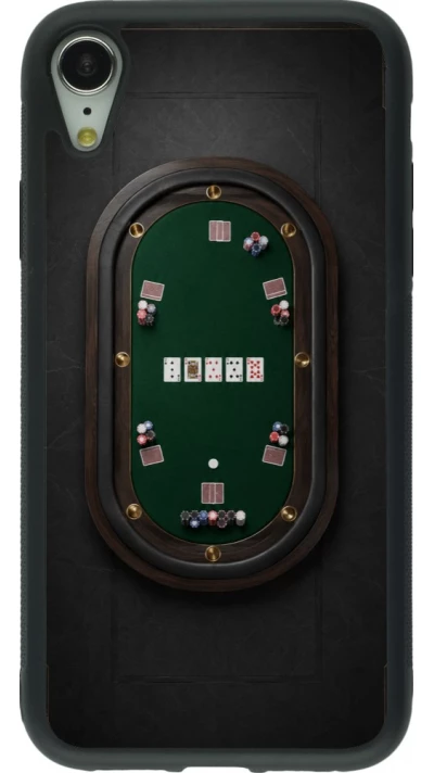 Coque iPhone XR - Silicone rigide noir Sports 2026 Poker