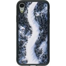 Coque iPhone XR - Silicone rigide noir Sports 2026 Ski