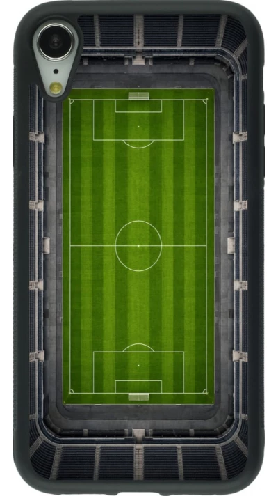 Coque iPhone XR - Silicone rigide noir Sports 2026 Soccer