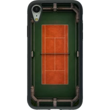 Coque iPhone XR - Silicone rigide noir Sports 2026 Tennis