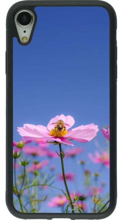 iPhone XR Case Hülle - Silikon schwarz Bee on a flower Spring 2026
