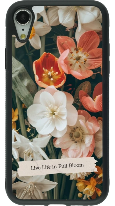 iPhone XR Case Hülle - Silikon schwarz Full Bloom Spring 2026