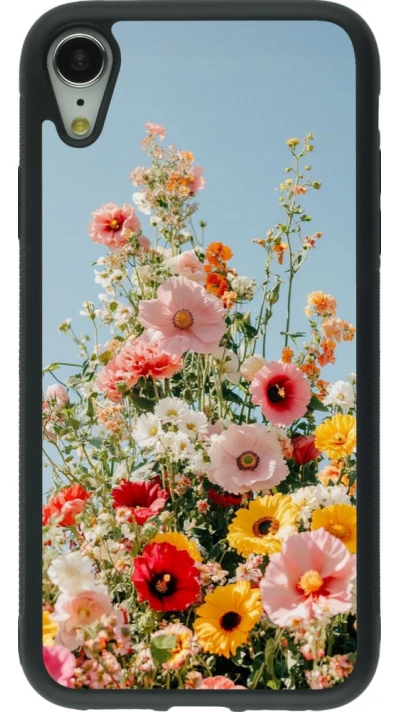 iPhone XR Case Hülle - Silikon schwarz Spring flowers Spring 2026
