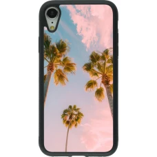 iPhone XR Case Hülle - Silikon schwarz Summer 2025 Palmiers