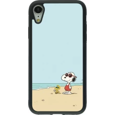 iPhone XR Case Hülle - Silikon schwarz Snoopy on the beach Summer 2026