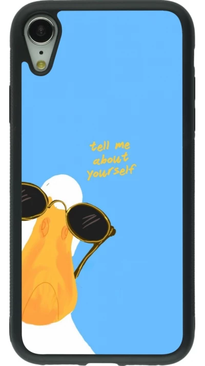 Coque iPhone XR - Silicone rigide noir Tell me about yourself Summer 2026