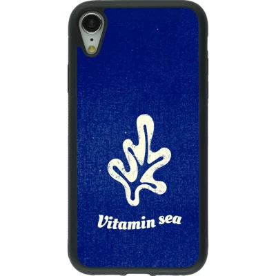 Coque iPhone XR - Silicone rigide noir Vitamin sea Summer 2026