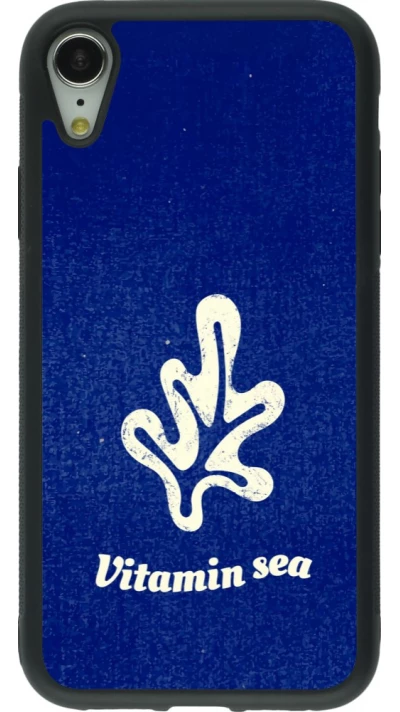 Coque iPhone XR - Silicone rigide noir Vitamin sea Summer 2026
