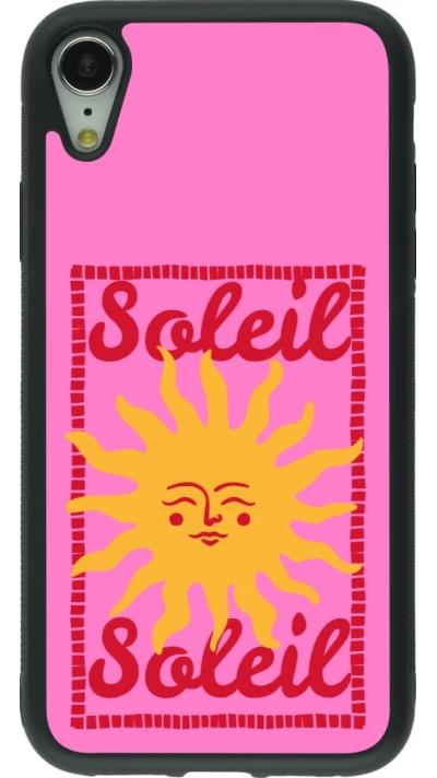 Coque iPhone XR - Silicone rigide noir Sun sun 2026