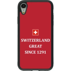 iPhone XR Case Hülle - Silikon schwarz Switzerland Great Since 1291