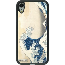 iPhone XR Case Hülle - Silikon schwarz Kunstbild - Die große Welle vor Kanagawa - Hokusai