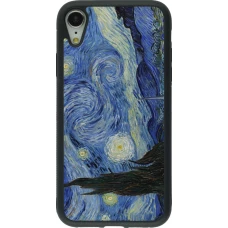 Coque iPhone XR - Silicone rigide noir Tableau art - La Nuit étoilée - Van Gogh