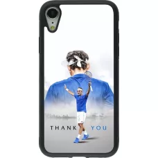 Coque iPhone XR - Silicone rigide noir Thank you Roger