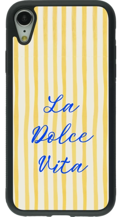 Coque iPhone XR - Silicone rigide noir The good life 2026